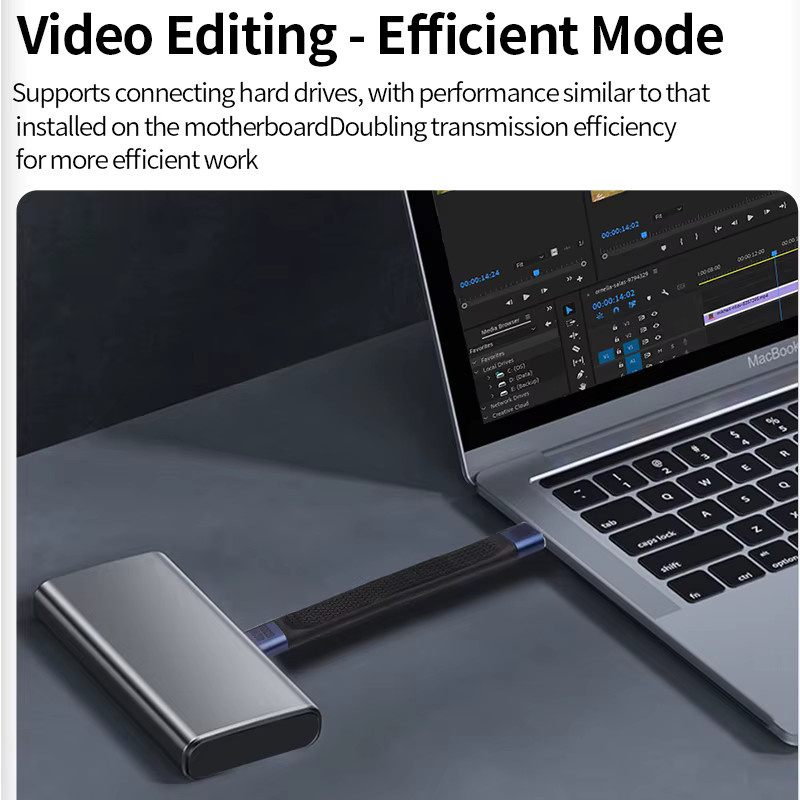 YYTCG USB4 USB-C Kabel Schwarz mit 240W PD Schnellladung und 40Gbps Datenübertragung für Thunderbolt 4/3 Schnittstellen - Bild 4