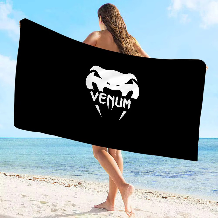 MINISO Snake Venom V-Venum Mikrofaser Strandtuch, Schwarz, Saugfähiges Sporthandtuch für Yoga, Schwimmen und Laufen - Bild 6