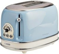 Ariete Vintage Toaster 155 in Blau aus Edelstahl und Metall mit Auto-Shutoff und Kabelaufbewahrung - Bild 1