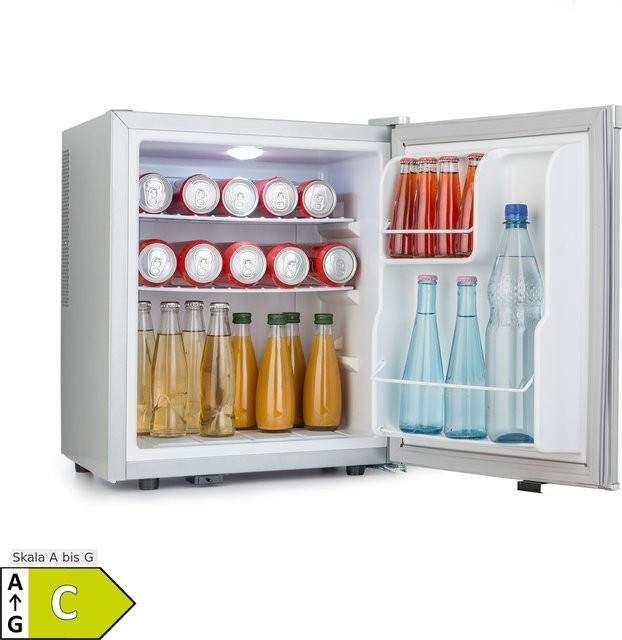 Klarstein Mini-Kühlschrank Happy Hour Minibar Getränkekühlschrank Silber 38 l - Bild 1