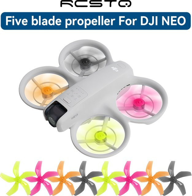 RCSTQ Fünfblättrige Schnellwechsel-Propeller für DJI Neo in Grün - Bild 1