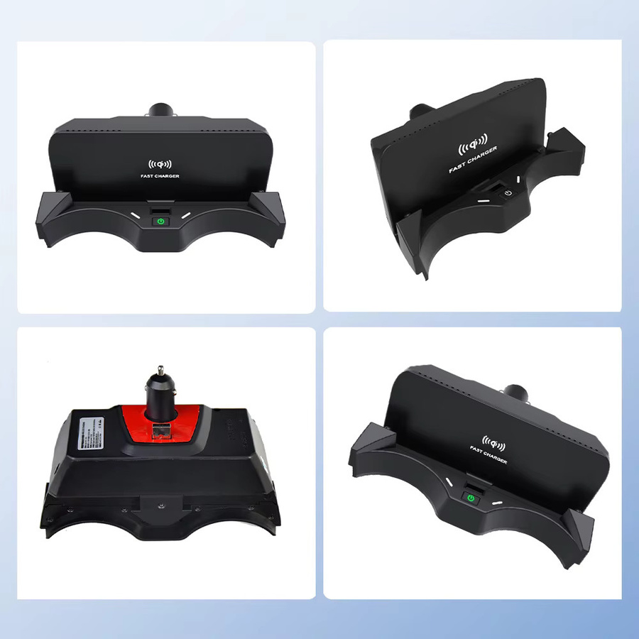 MOCENDO 15W Qi kabelloses Schnellladegerät und automatischer Telefonhalter für BMW X1 X2 F48 F39 2020-2022, Schwarz - Bild 5