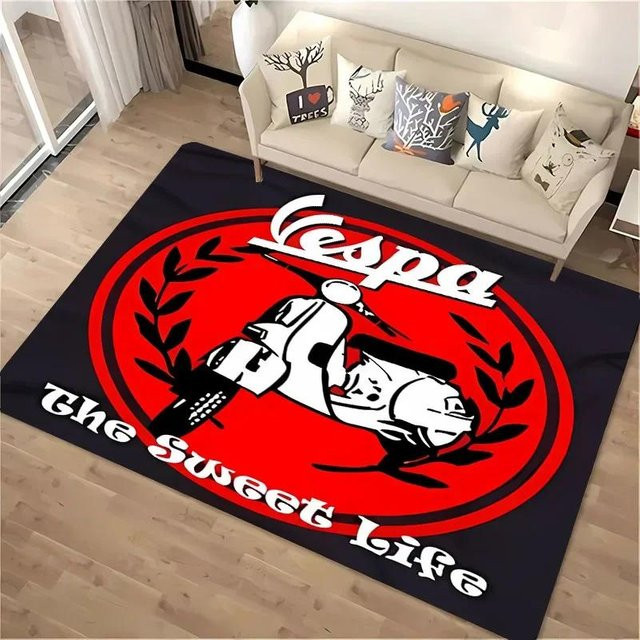 Karpetti V-Vespa Moto Modern Mode Teppich, Schwarz, B/T: 70 x 100 cm - Bild 1