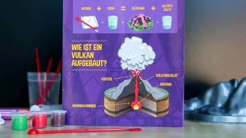 Clementoni Nachtleuchtender Vulkan Abenteuer-Box Wissenschafts-Set für Kinder ab 8 Jahren