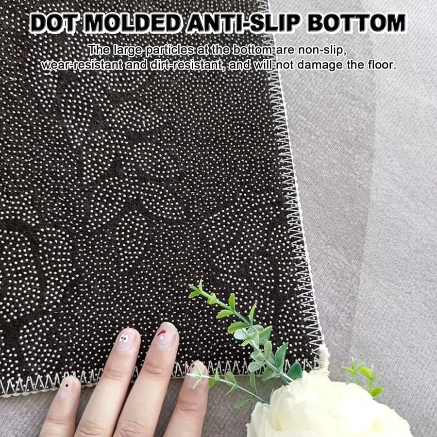 VIKAMA Küchenteppich im nordischen geometrischen Stil aus Chenille, rutschfest und waschbar - Bild 3