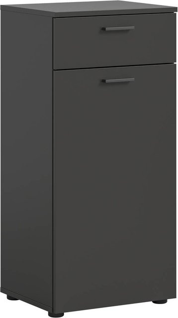 Schuhschrank Delton von xonox.home in Basalt Nachbildung, Grau/Anthrazit, B/H/T: 53 x 37 x 43 cm - Bild 1