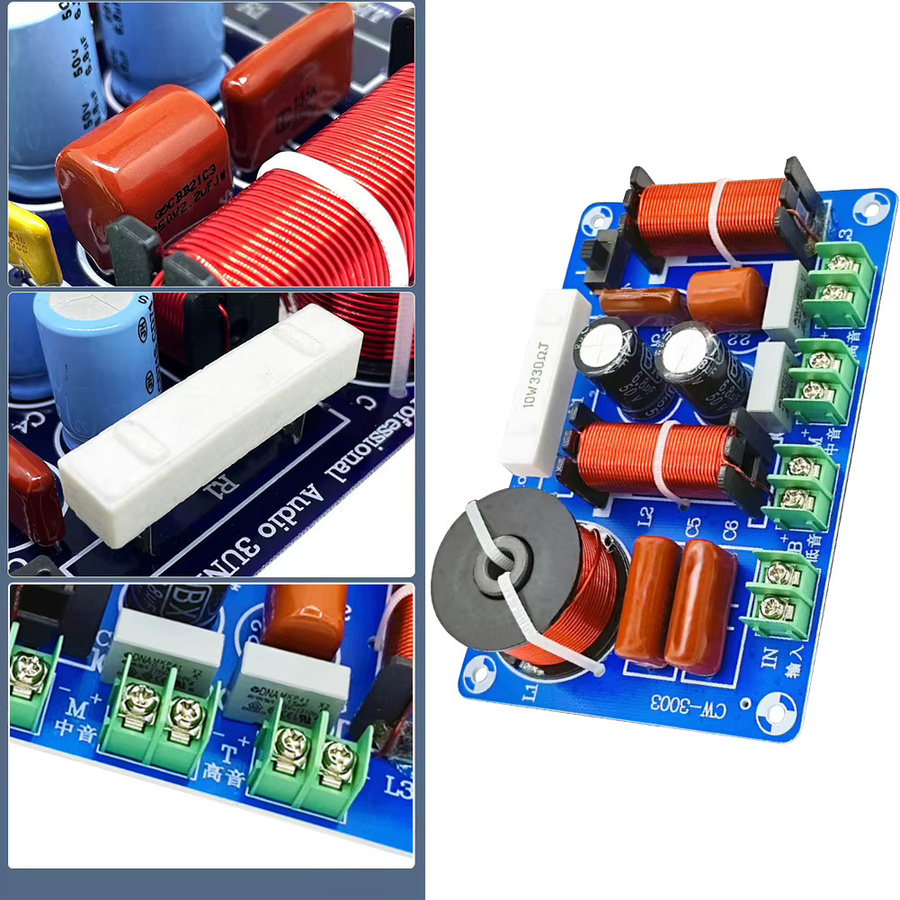 ALLOYSEED 250W 3-Wege-Audio-Frequenzweichenmodul für Hochton, Mittelton und Bass als HiFi-Filterplatine für dein Heimkino-Lautsprecher-Upgrade - Bild 5