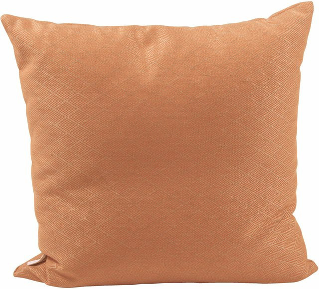 Stern Dekokissen mit Rauten-Dessin in Orange, B/B: 55 x 55 cm, 100% Polyacryl - Bild 1