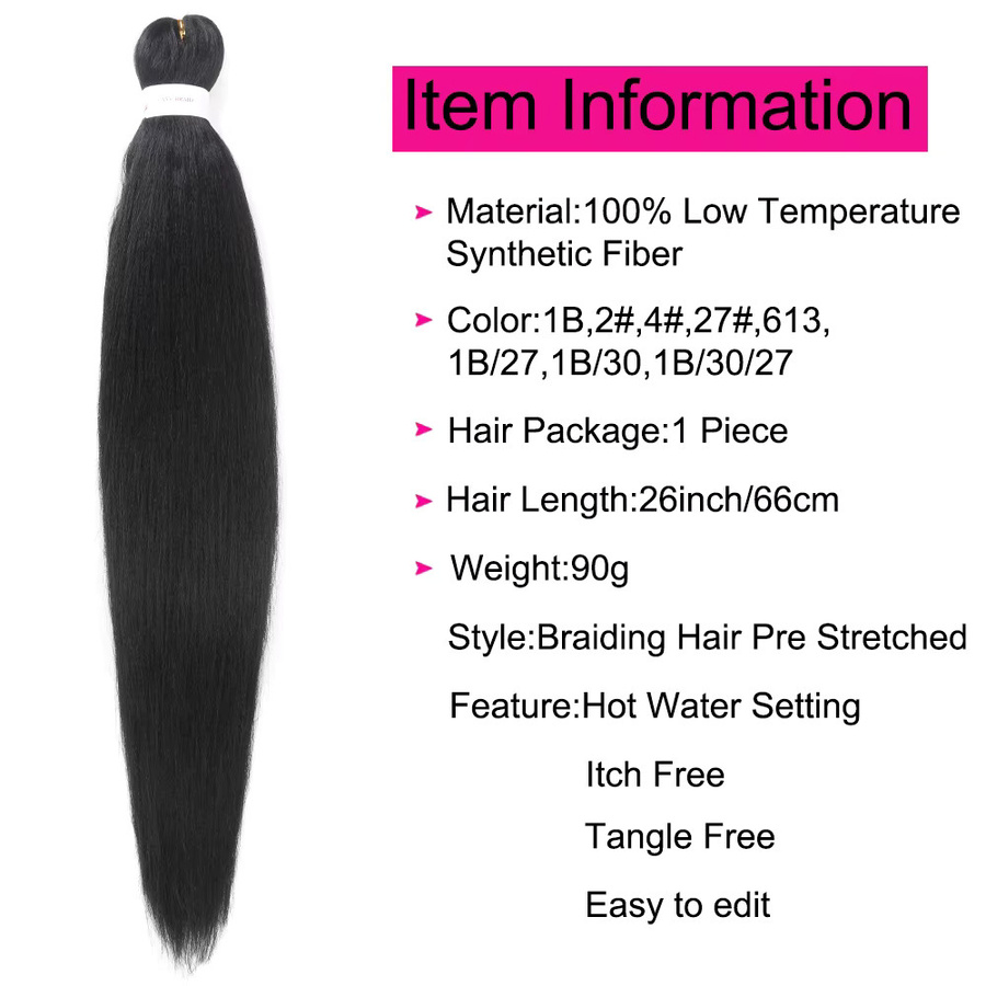 Colorful Girl Haarverlängerung Flechthaar Yaki, 66 cm, synthetisch - Bild 2