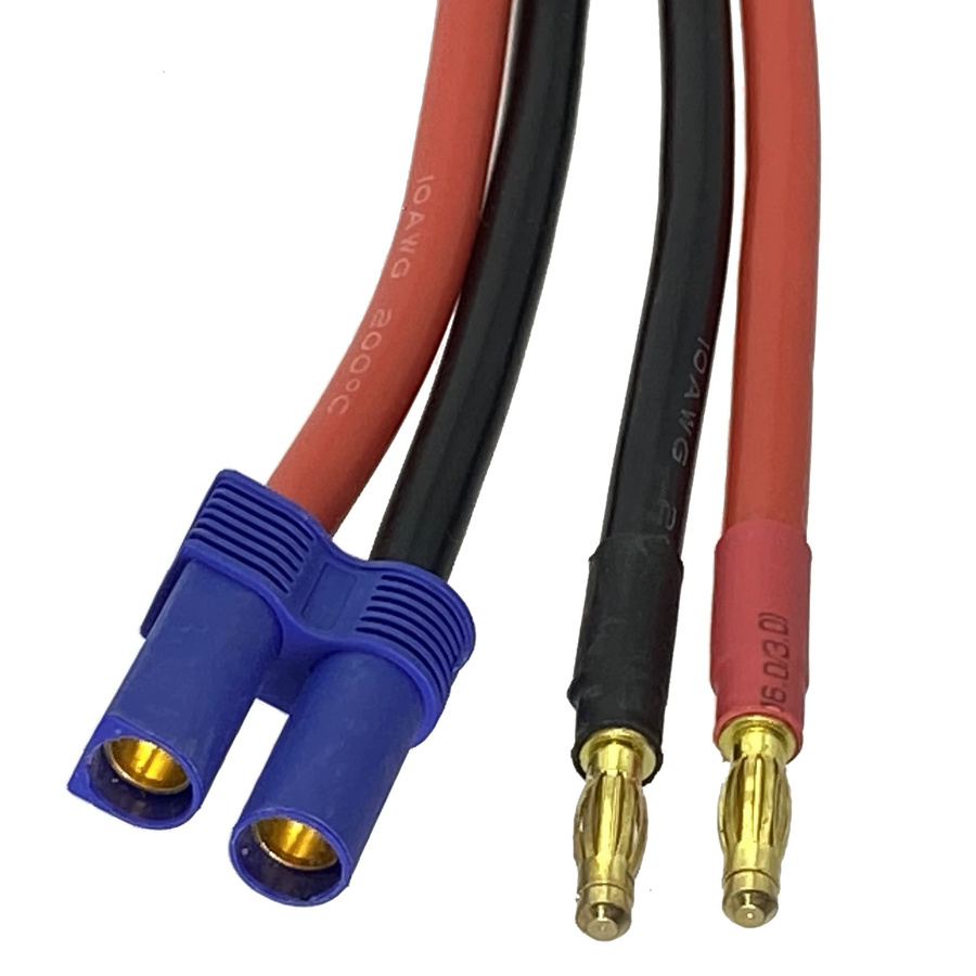 EC5-Buchse auf 4 mm Bananenstecker Kabel mit 10 AWG für Icharger308 und 406 Ladegeräte, 20 cm Länge, Mehrfarbig - Bild 2