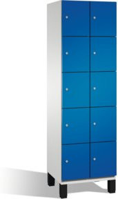 C+P Fächerschrank Cambio mit 10 Fächern auf Füßen, Korpus Lichtgrau und Front Enzianblau, H: 198,0 cm, B: 60,0 cm, T: 52,5 cm - Bild 1