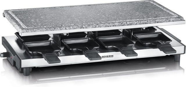 Severin Raclette-Grill RG 2374 in Edelstahl und Schwarz - Bild 1