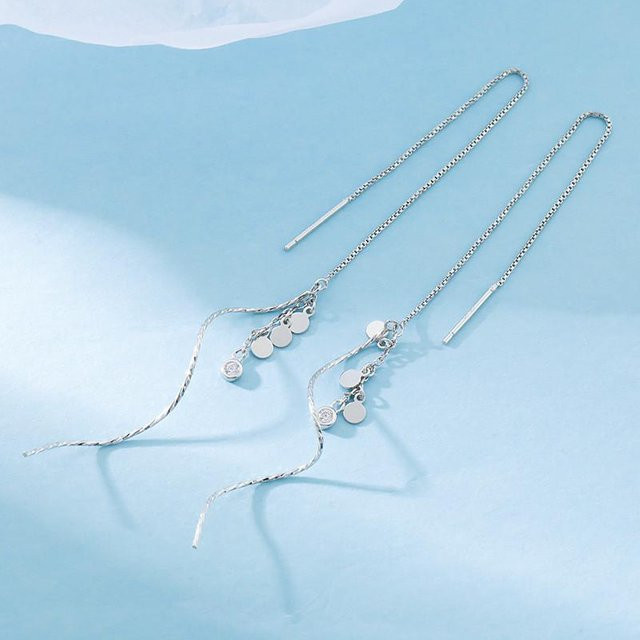 Ohrringe 925 Silber, Zirkon, Damen, weiß - Bild 1