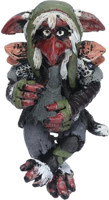 Große Goblinstatue Leprechaun als Anime-Charakter Skulptur aus Harz für die Gartendekoration in Schwarz und Multicolour von mfySpace - Bild 1