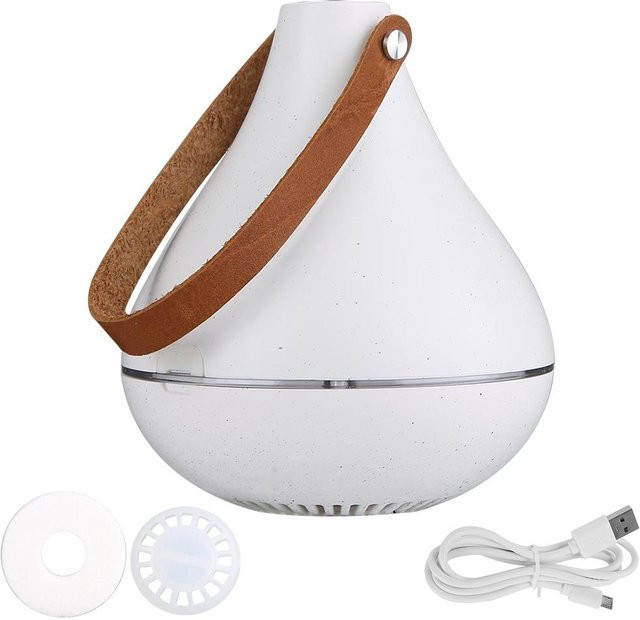 KONNWEI Mini Tragbarer USB Aromatherapie Diffusor mit Lichtfunktion in Weiß - Bild 1