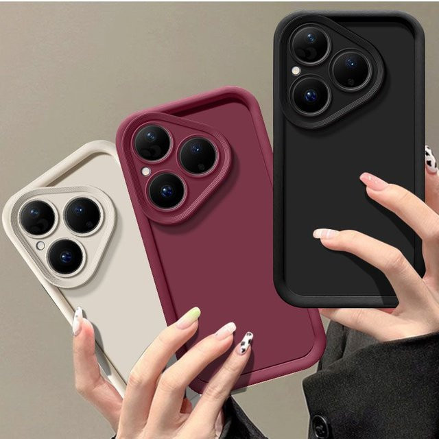 Matte Handyhülle für Huawei Pura 70 Pro, Pura 70 Ultra, Pura 80 Pro und P80 Ultra in Schwarz mit angenehmem Hautgefühl - Bild 1