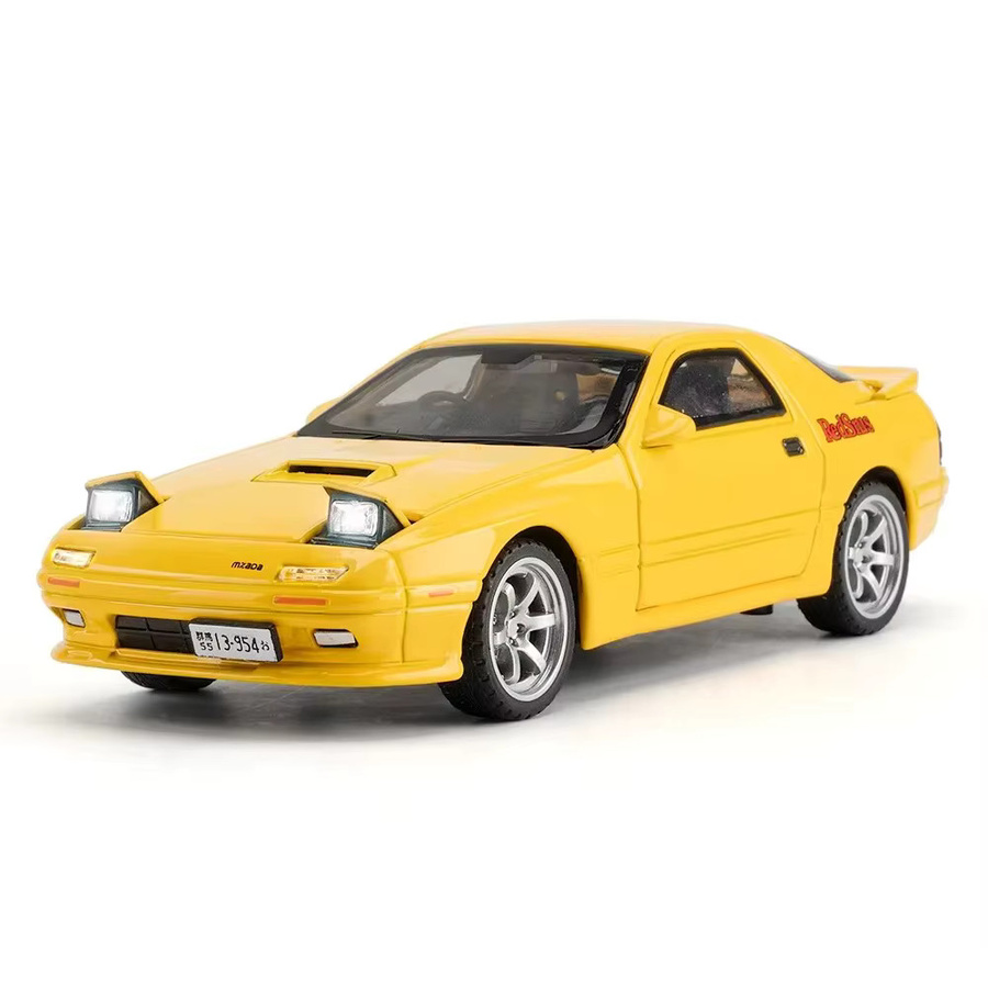 MAKEDA RX7-Legierungsdruckguss-Spielzeugautomodelle, Maßstab 1:32, mit Tonlicht, geöffnete Fahrzeuge - Bild 3