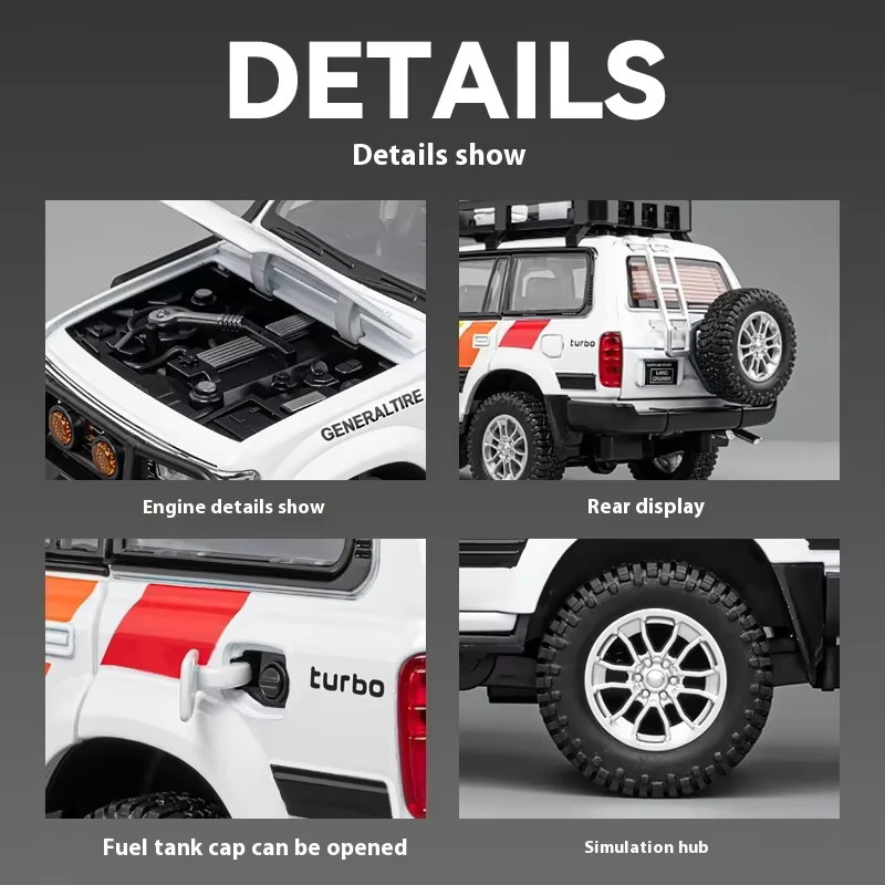 WELLY Land Cruiser LC80 SUV, Diecast Modell, 1:24, mit Licht und Sound - Bild 3