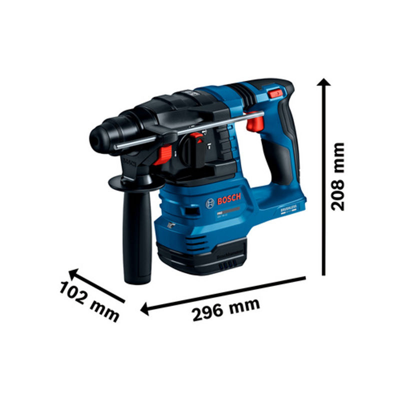 Bosch Professional Akku-Bohrhammer GBH 18V-22 Solo mit SDS plus, 18V, Blau/Schwarz - Bild 4