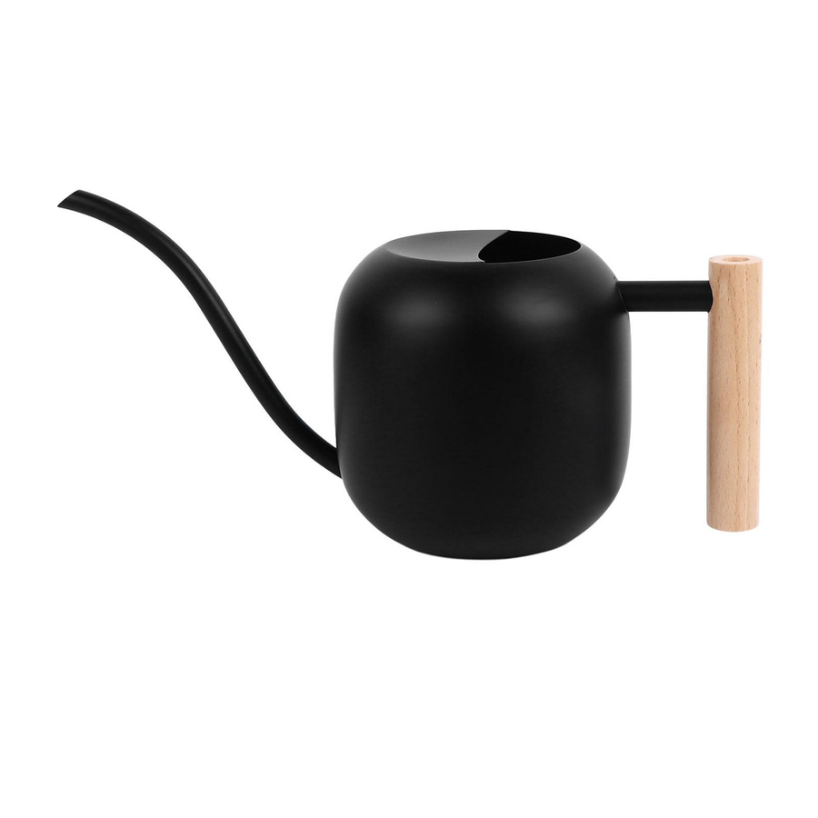 Metallgießkanne mit Holzgriff und langem Ausguss für Zimmerpflanzen und Bonsai, 1,2 l - Bild 2