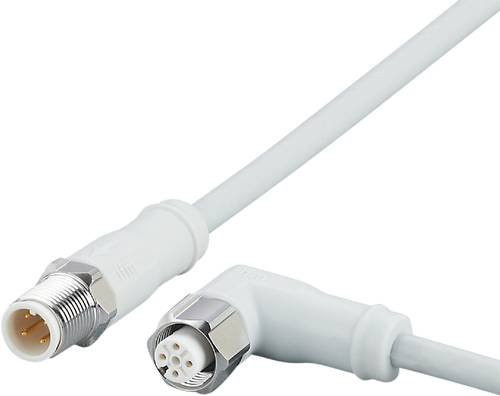 ifm electronic Verbindungsleitung EVF502 mit Stecker gerade und Buchse gewinkelt, 10 m Länge, 4 oder 5 Polzahl für Sensoren - Bild 1