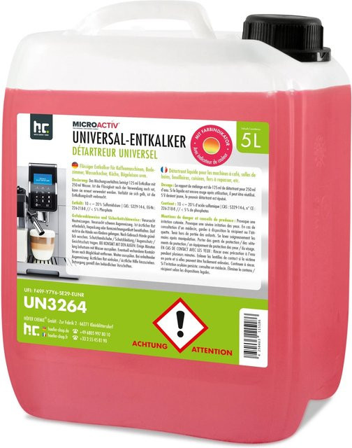 Microactiv Universal Entkalker mit Farbindikator von Höfer Chemie, 4 x 5 l - Bild 1