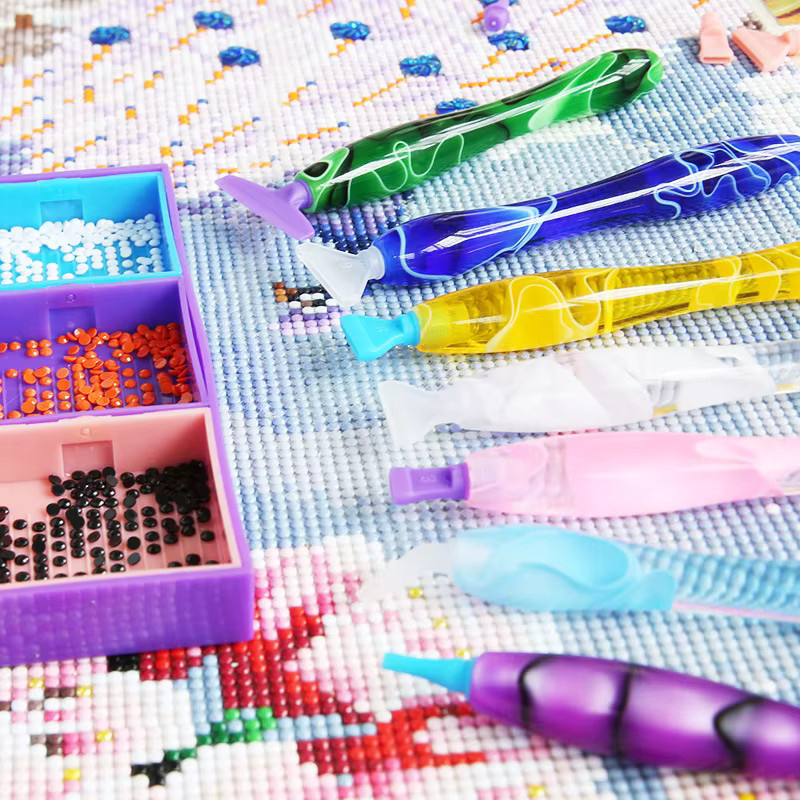 Ersatz-Stiftköpfe für Diamantmalerei aus Harz und Kunststoff in Gelb und Multicolour für DIY-Kunsthandwerk - Bild 3