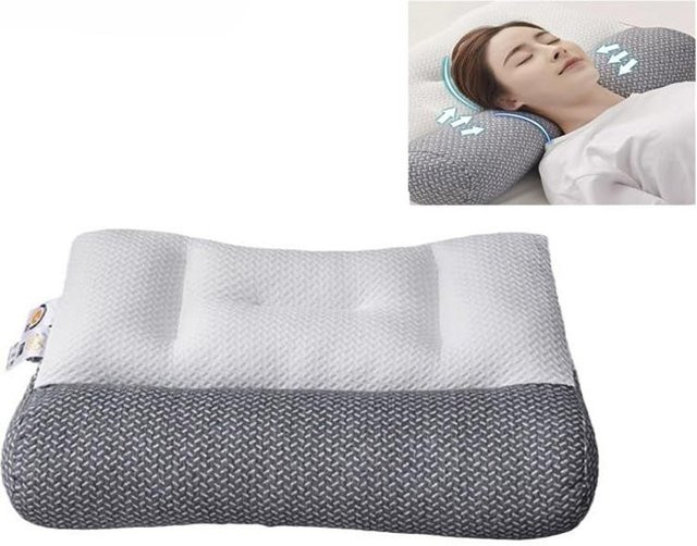 Ergonomisches Home Spuare Schlafapnoe-Kissen in Weiß für Nacken und Schulter, orthopädisches Tiefschlafkissen für die Halswirbelsäule - Bild 1