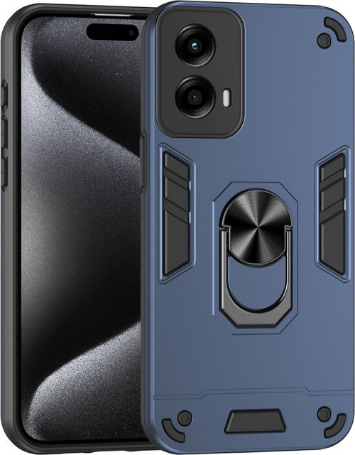 Magnetische Schutzhülle für Motorola Moto G Power Play Stylus 4G 5G 2024 mit Stoßstangen-Funktion in Grün oder Blau - Bild 1