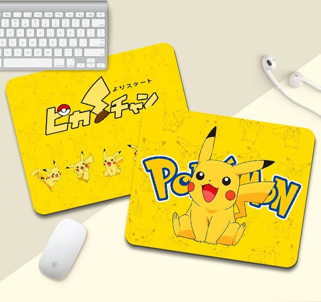 Bandai Pikachu Mauspad gelb mit niedlichem Cartoon-Design für Laptop und Büro - Bild 1