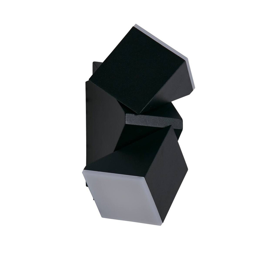 Montana LED-Außenwandleuchte in Schwarz und Weiß aus Metall, B/H/T: 6,2 x 14,0 x 9,0 cm - Bild 2