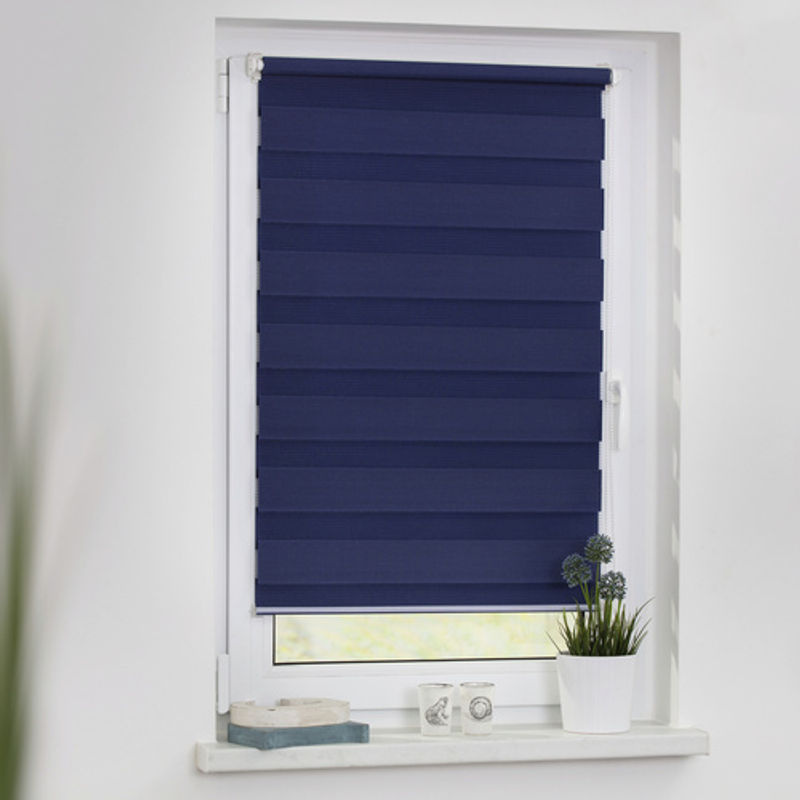 Lichtblick Duo-Rollo Klemmfix Day-Night gestreift, Blau, B: 60 cm, H: 150 cm - Bild 5