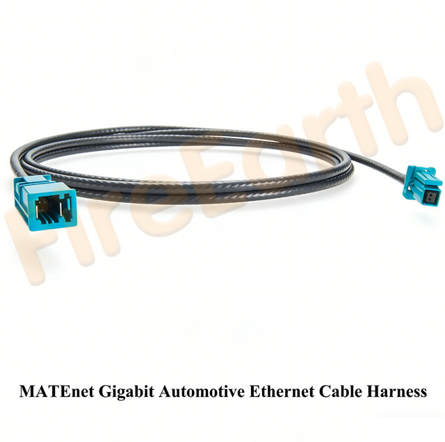 TE MATEnet Gigabit Automotive Ethernet Verlängerungskabel Stecker auf Buchse 2302461-9 auf 2302510-9 - Bild 1