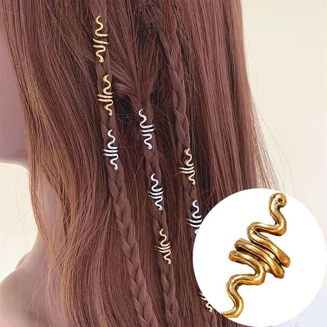 Haarring Schlange, Legierung, black, Damen - Bild 1