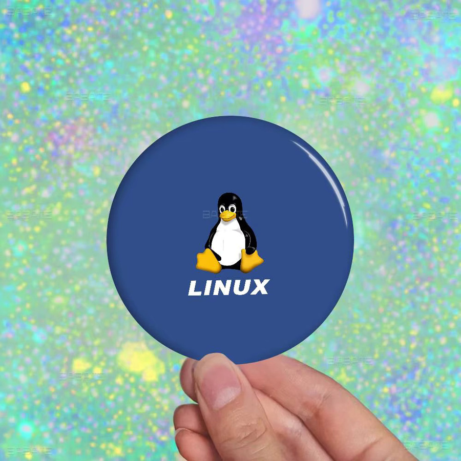 Brosche Linux-Betriebssystem Tux Penguin, 58 mm - Bild 5