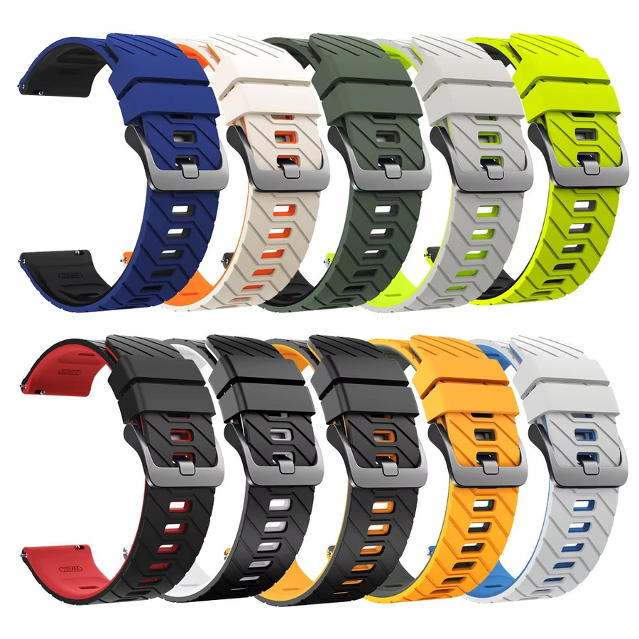 Uhrenarmband Silikon, Schwarz, Unisex - Bild 2
