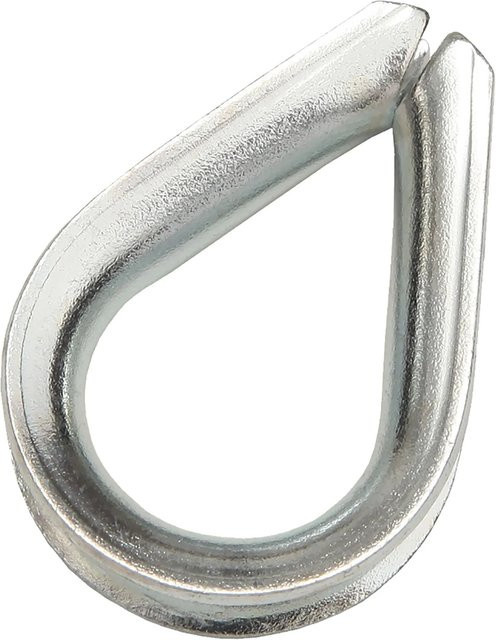 Conacord Seilkausche aus verzinktem Edelstahl in Silber, Länge: 50 mm - Bild 1