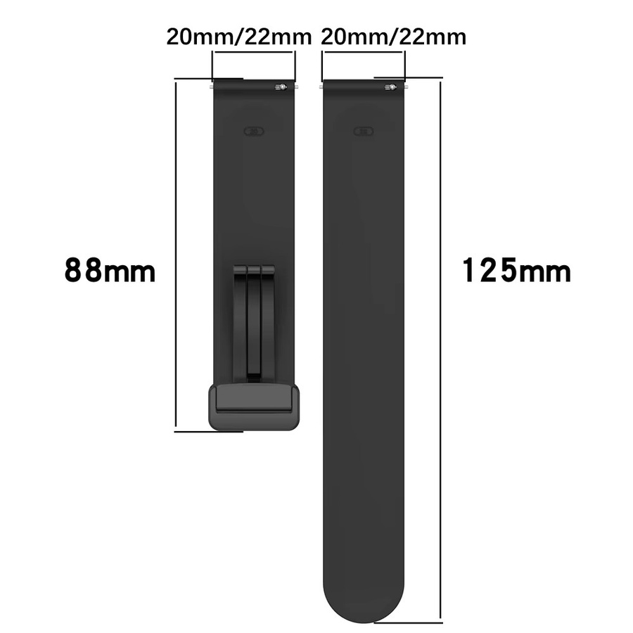 Xiaomi Silikonarmband, 22 mm, Schwarz - Bild 6