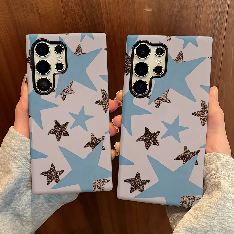 Potdemiel Glänzende Doppelschicht-Rückabdeckung Blue für Samsung Galaxy S25 Ultra, S24 und S23 Ultra Plus Schützende Handyhülle - Bild 6