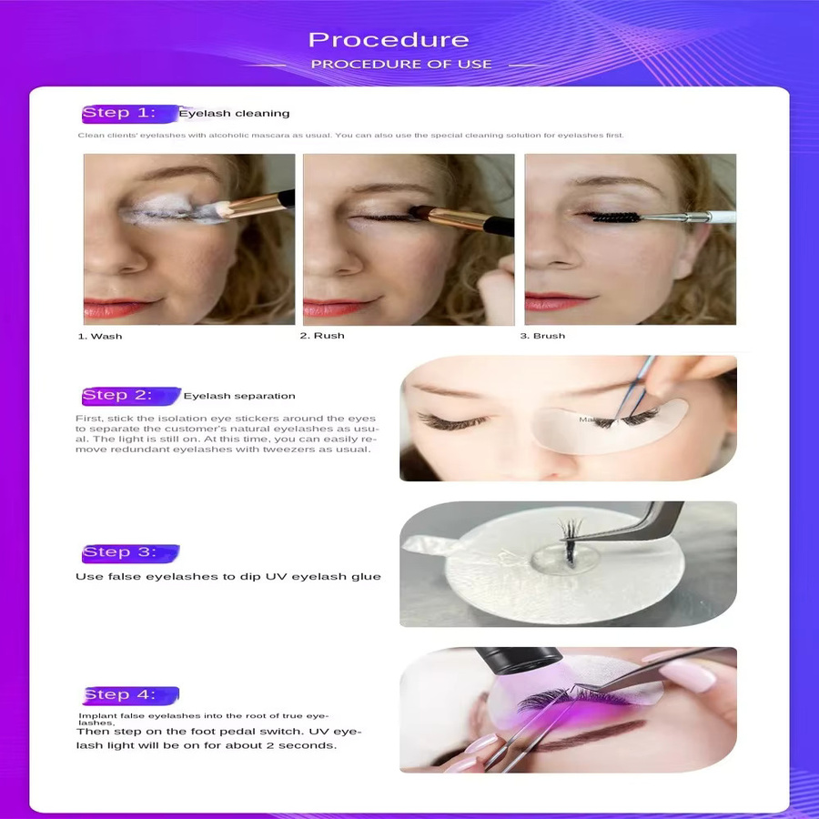 vusum UV LED Aushärtungslampe für Maniküre und Wimpern - Bild 3