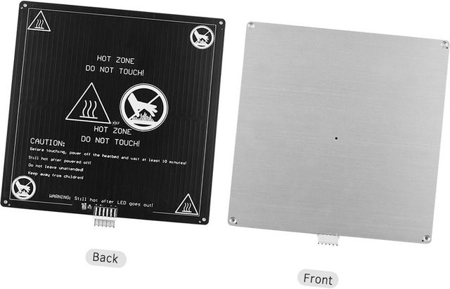 Aluminium Heizbett Kit für Anet A6 und A8 3D Drucker in Grau, Maße: B/T/H: 22,0 x 22,0 x 0,3 cm - Bild 1