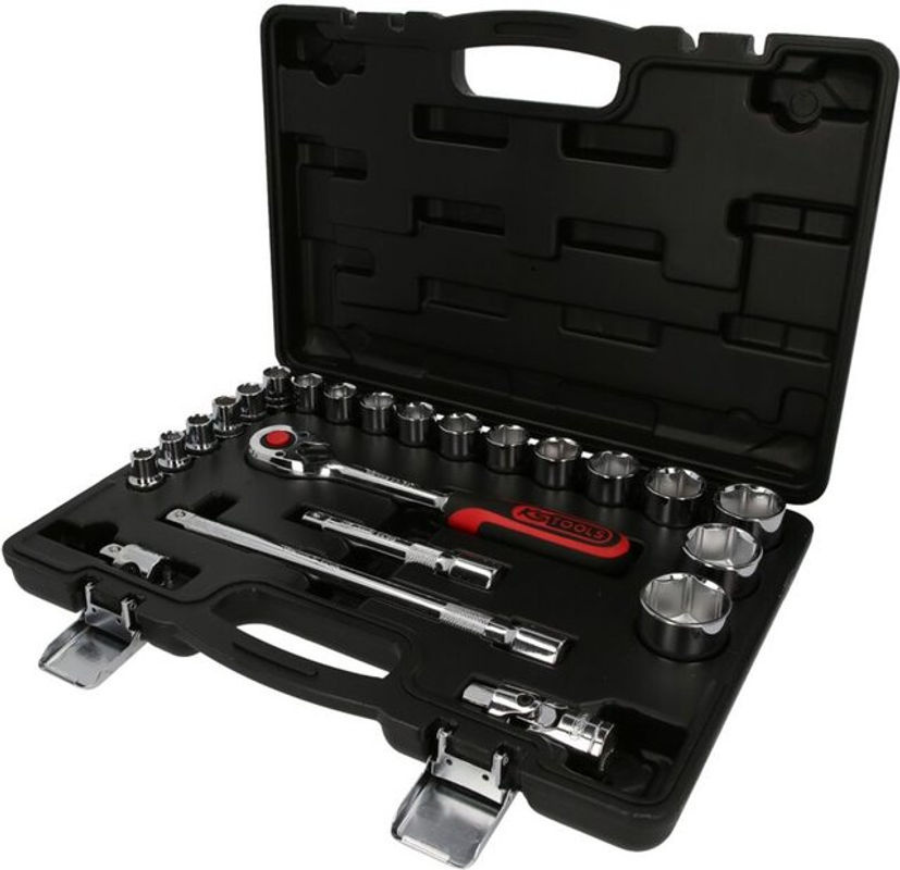 KS Tools CHROMEplus Steckschlüssel-Satz 1/2 Zoll, 23-teilig, Silber - Bild 2