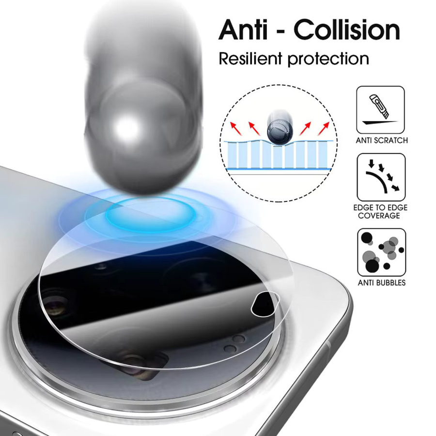 Xiaomi 17 Ultra Kameraschutz aus gehärtetem Glas, transparent, 3D gebogenes Objektivglas für die Rückseiten-Abdeckung - Bild 5