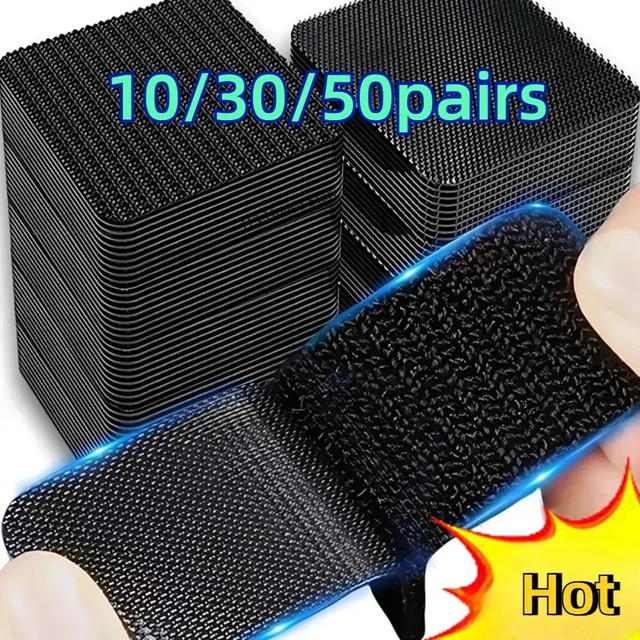 Selbstklebendes Klettband in Schwarz für DIY-Projekte und Kabel-Organizer, doppelseitig haftend, Breite: 2,0 cm - Bild 1