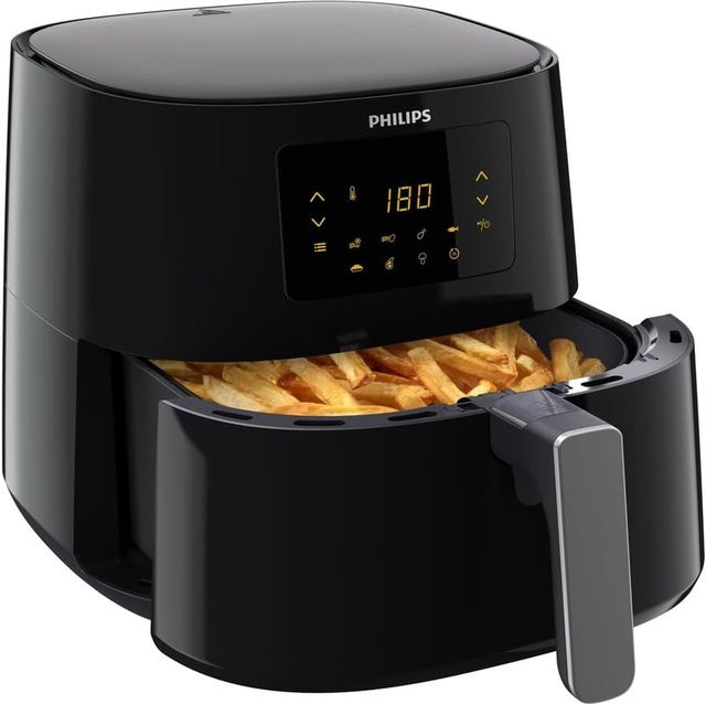 Philips Airfryer Essential XL Heißluftfritteuse HD9270/70, schwarz/silber - Bild 2