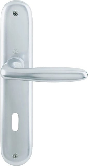 Hoppe Schild-Garnitur Verona aus Aluminium in Silber Natur OB mit Schraubbefestigung - Bild 1