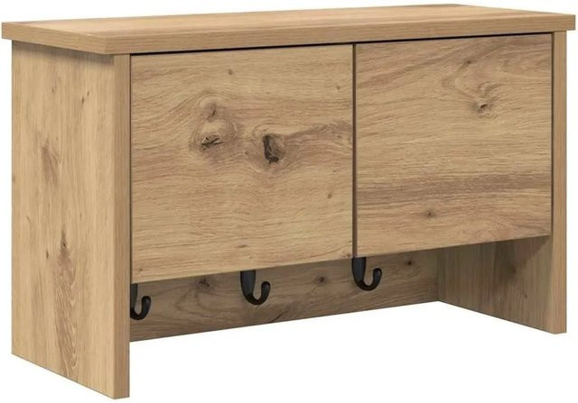 vidaXL Wandmontierter Nachttisch mit Tür in Artisan-Eiche, Braun, B/T/H: 50 x 20 x 30 cm - Bild 1