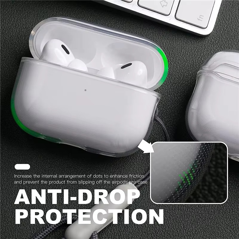 Transparente TPU-Schutzhülle mit Trageband für Apple AirPods Pro und AirPods 4 Generationen - Bild 4