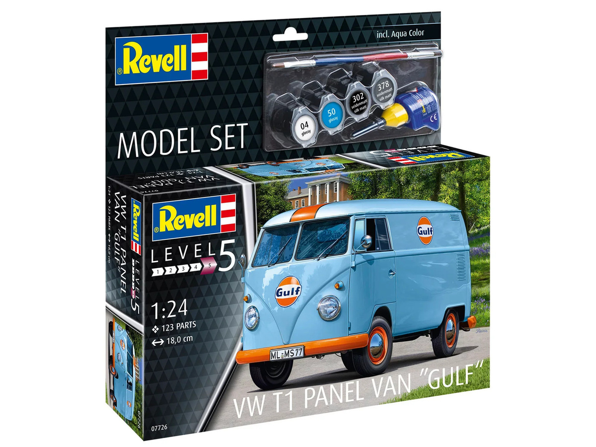 Revell VW T1 Panel Van Gulf Decoration, Modellset, 1:24 - Bild 4
