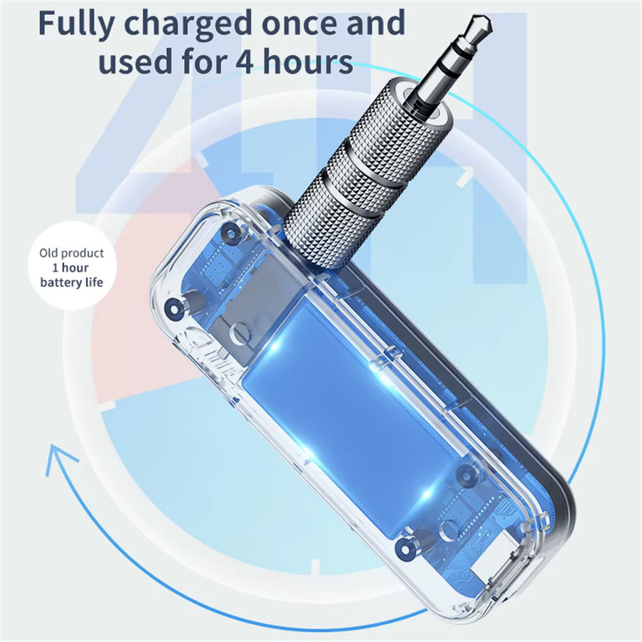 kebidumei 2-in-1 Bluetooth Sender und Empfänger in Schwarz mit 3,5 mm Aux-Anschluss für Auto und Musik-Streaming - Bild 3